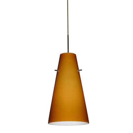 Cierro Cord Pendant, Amber Matte, Bronze Finish, 1x100W Incandescent